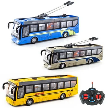 1:48 4CH RC Autobusų Žaislas Su Šviesos Elektros Turistinių Ekskursijų Autobusas, Mokyklinis Autobusas Įkrovimo Žaislas Automobilio Modelį Berniukas Vaikų Dovanų