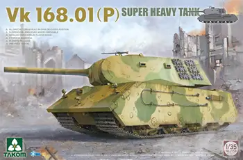 Takom 2158 1/35 VK.168.01 (P) Super Sunkusis Tankas Plastikiniai Modelis Rinkinys