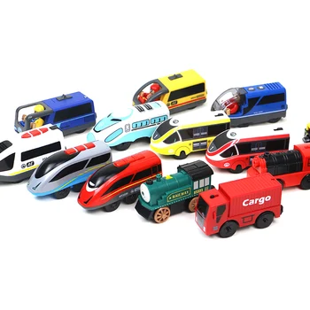 Magnetinis elektros lokomotyvą suderinamos prekės medinių geležinkelių, automobilių, vaikų žaislai
