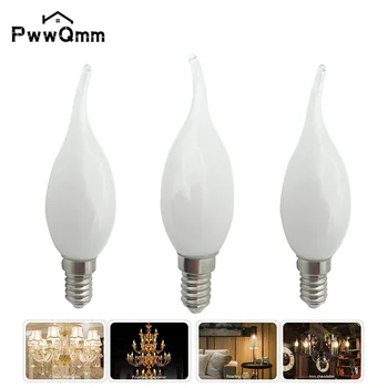 PwwQmm 6pcs LED Lemputė E14 C35 Šilta/Šalta Balta 