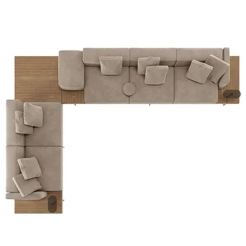Minimalistinis modernus kampas multi-asmuo, sofos derinys namų kambarį metalo lenkta sofa