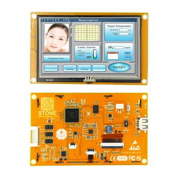 4.3 colių su lietimui HMI Grafinis LCD Ekranas Modulis su Lenta + Vairuotojas + Software + UART Uosto