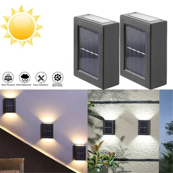 LED Saulės energija Varomas Lempos IP65 Vandeniui Naktį, Šviesos, Lauko, Sodo Kelias Kieme Kiemo Laiptų Veiksmus Tvora Denio Dekoratyvinis Apšvietimas