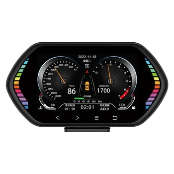 F12 Universalus HUD Head-Up Display OBD2 GPS Spidometras Protingas Tilt Metrų Automobilių Reikmenys