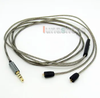 1.3 m Sidabro Padengtą + OFC 3.5 mm Ausinių kabelis su Mic Ultimate Ears UE TF10 SF3 SF5 5EB 5pro LN004394