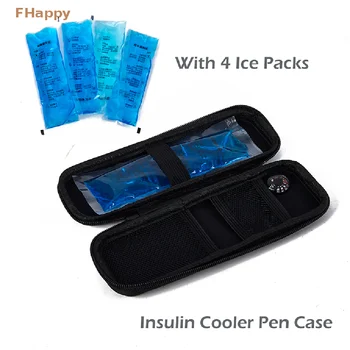 Insulino Aušintuvas Maišelį Medicina Aušintuvas Dėžutė Su 4 Ledo Paketai, Nešiojamos Insulino Šaldymo Maišelį Insulino Atveju Cukriniu Diabetu Pacientų Organizatorius