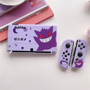 Non-slip Mielas Violetinė Animacinių filmų Anime Soft Shell Atveju Nintendo Jungiklis OLED SWITCHOLED Kawaii Odos Apsauginį kiautą Joycon Dangtis