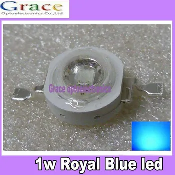 100VNT 1W Royal Blue High Power LED Spinduolis DC3.5-3.8 V 700mA 40LM 445-450 NM