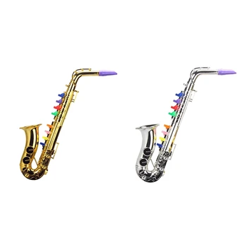Saksofonas 8 Spalvos Klavišus Modeliavimas Žaislas Rekvizitai Žaisti Mini Muzikos Pučiamųjų Instrumentų Vaikų Šalis Gimtadienio Žaislas