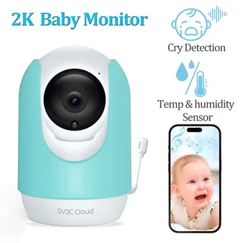 SV3C Kūdikio stebėjimo Kamera 2K Patalpų Wifi 360 Smart Home Stebėjimo, IP Kameros, Belaidės PTZ Naktinio Matymo Auto Stebėjimo Alexa