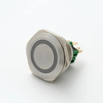 ELEWIND 30mm Žiedas apšviestas stabdžių vandal Nerūdijančio plieno metalo mygtukas jungiklis(PM301F-11E/G/12V/S , PM301F-22ZE/G/12V/S )