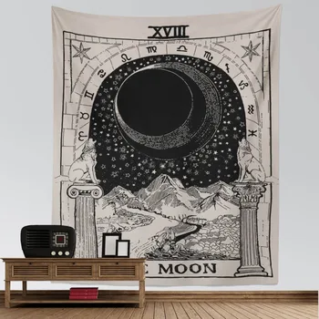 SepYue Mandala Gobelenas Taro Kortų Sienos Kabo Astrologija Būrimą Raganavimas Kambario Sienų Dekoras Lovatiesė Mesti Padengti Sun Moon