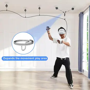 VR Kabelių Valdymas 6 Paketus Ištraukiama VR Skriemulys Sistema VR Priedai Su 360°Pasukimo Triukšmo-Nemokamai