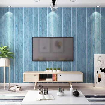 Medienos Grūdų Elnių Odos Aksomą Tapetai, 3D Horizontaliai Dryžuotas Mediniai Kambarį, Miegamąjį, TV Foną Viduržemio jūros
