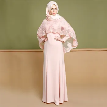 Musulmonų Mados Ilgas Dviejų Dalių, Siuvinėta Suknelė Eid Skraiste Musulmonų Rinkiniai Elegancija Saldus Abaja Turkija Dubajus