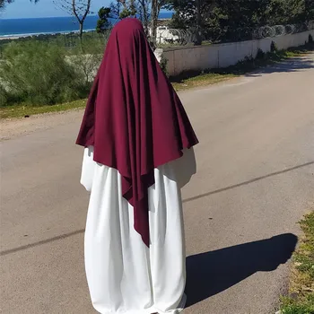 Vienas Sluoksnis Ilgai Khimar Moterų Musulmonišką Hidžabą Ramadanas Malda Drabužis Jilbab Eid Hijabs Islamo Kaklaraištis Atgal Malda Jilbab Djellaba Niqab