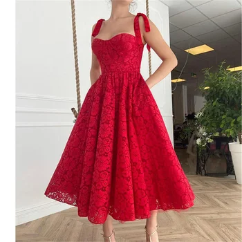 Raudona Moterų Bohemijos Šalis Suknelė 2023 Spageti Dirželis Lygiosios Lankas Ruched Aukšto Juosmens Backless 