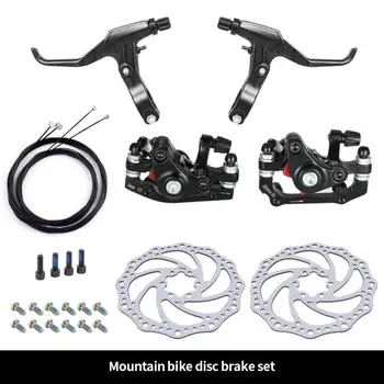 Black Mountain Bike Diskiniai Stabdžiai Nustatyti Šalto Atsparumas Dviračių Įrangą Aliuminio Lydinio Diskai, Kasetės Įmonė, Stabdžių Trinkelės Padalinta Apkabos