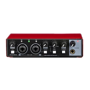 1 Gabalas Garso plokštė Studijoje Įrašyti USB Garso Profesinės 48V Phantom Įrašymo Raudona