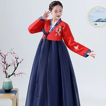 Pietų Korėjos Tradicinių Išsiuvinėti Teismas Korėjos Suknelė Senovės Suknelė Moterims Korėjos Nacionalinio Etapo Šokio Spektaklis Kostiumas