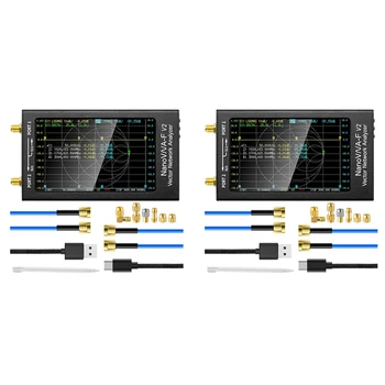 2X Nanovna-F V2 Vektoriaus Tinklo Analizatorius 50Khz-3Ghz Antenos Analizatorius HF VHF UHF VNA 4.3 Colių Su 5000Mah