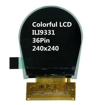 1.5 colio TFT LCD ekranas Turas ekrano skydelis 36Pin ILI9331 240240 rezoliucija 240*240 QVGA MCU 8080 Suvirinimo, Litavimo tipas
