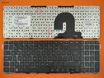 JAV Nešiojamojo kompiuterio Klaviatūra HP DV7-4000 4100 4200DV7-5000 BLACK RĖMAS JUODAS, Didelis Enter