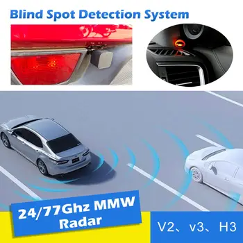 50M Automobilių Blind Spot Aptikimo Sistema 24/77Ghz Milimetro Bangų Radaras BSD Mikrobangų nematymo Stebėjimo Pakeisti Lane Remiamą automobilių Stovėjimo aikštelė