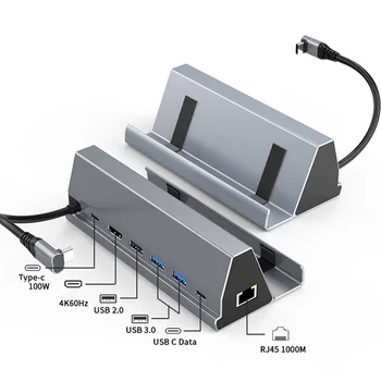 Aliuminio Lydinio Žaidimų Konsolės Docking Station 7 į 1 Pakeisti USB 3 0 Stovo Laikiklį Priedų Pakeitimo Garo Denio