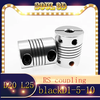 Juoda RB aliuminio lydinių tvirtinimo kablys žaizdos, elastingas variklis sraigtinės sąvaržos D20 L25 3D spausdintuvų priedai