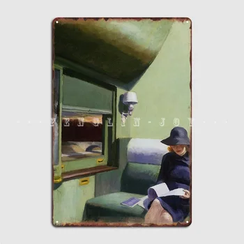 Amerikiečių Menininkas. Kamera Automobilio Edward Hopper. 1938 m. Metalo Pasirašyti Freskos Tapybos Asmeninį Pub Garažas Alavo Pasirašyti Plakatai