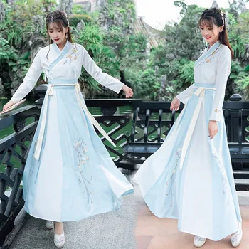 Moterų Hanfu Derliaus Senovės Chiese Liaudies Kostiumas Ponia Elegancija Tang Dinastijos Apranga Princesė Etape Cosply 90 Drabužių