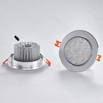 3W 5W COB Pritemdomi LED Prožektoriai, Lubų Lempa 9W 7W 12W 15W Aliuminio Įterptųjų LED Šviestuvai Apvalus Led Panel Šviesos AC85-265V