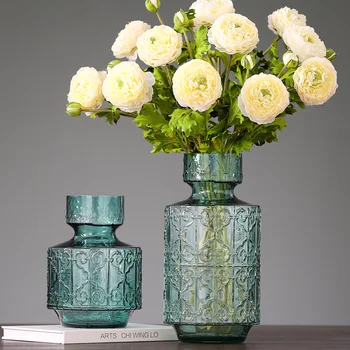 Modernus Gėlių Stiklo Vaza Hydroponic Estetinės Derliaus Aukščio Vaza Prabangus Dizainas Ikebana Augalų Floreros Namų Puošybai WK50HP