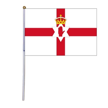 nemokamas pristatymas xvggdg 100vnt 14 * 21cm vertus banga šaligatvio Nacionalinės Vėliavos Šiaurės Airijoje vertus vėliavas su plastiko stiebo
