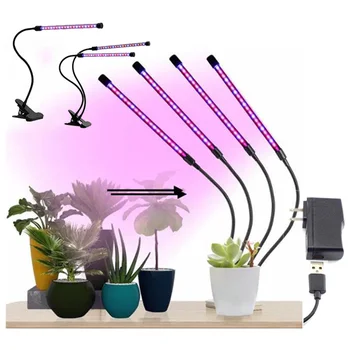1/2/3/4 vadovas usb laikmatis LED grow light augalų, Gėlių augimui apšvietimo Fito Lempos maitinimo šiltnamio viduje auga palapinę lauke