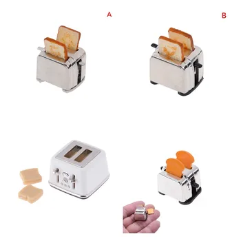 5 Stilių 1/12 Masto Lėlių Duona Mašina Su Skrudinta Duona Miniatiūriniai Mielas Papuošalai Skrudintuvas Lėlių Mini AccessoriesDropshipping