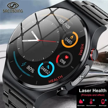Naujas Smart watch Vyrų 360*360 Full HD Touch Screen Fitness Tracker Smart Watch Vyrų EKG+PPG Sangao Lazeriu Sveikatos Širdies ritmo Monitorius