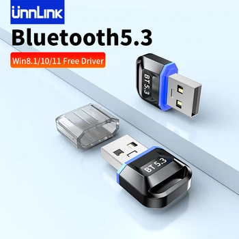 Unnlink USB Bluetooth 5.3 Adapteris Raktu PC Garsiakalbis Belaidės Pelės, Klaviatūros Muzikos Garso Imtuvas, Siųstuvas, 