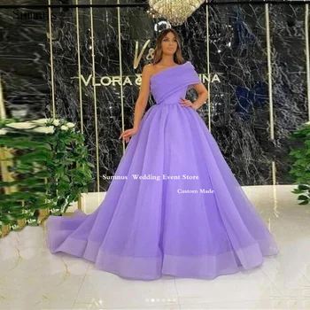 Sumnus Grakštus Princesė Violetinė Prom Dresses Ilgas, Aukštas, Ritininės Vakaro Suknelės Chalatas De Soirée Femme 2022 Gala Chalatai Nemokamas Pristatymas