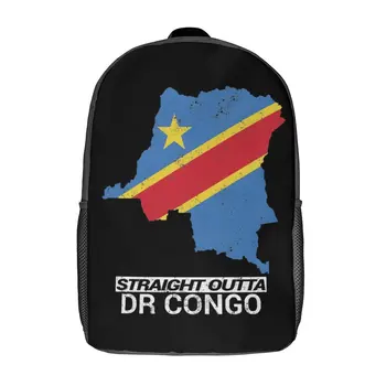 17 Colių Pečių Kuprinė Straight Outta, Kongo Demokratinė Respublika ( KDR ) Šalies Žemėlapis & Vėliavos Įmonė Derliaus Jaukus Kelionės R