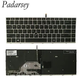 Padarsey Pakeitimo US Klaviatūra HP ProBook 640 645 G4 / 640 G5 Nešiojamas Sidabro Rėmas su Rodykle Apšvietimas