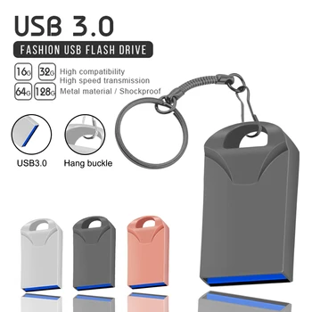 Super mini metalo 3.0 usb flash diskas 128GB 64GB 32GB 16 GB 