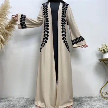 2023 Naujas Musulmonų Moterų Turkija Dubajus Suknelė Abaja Mados Cardigan Spausdinti Skraiste Maxi Suknelės