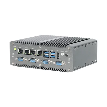 i5-10210U Pramonės Mini PC 4x GbE LAN POE 6x COM RS232 RS485 GPIO LVDS 4G LTE 