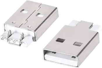 Keszoox 10VNT USB 2.0 Type A Male Lizdo Jungtis Jack Uosto, 4-Pin CINKAVIMAS 180 Laipsnių, Keitimo Adapteris