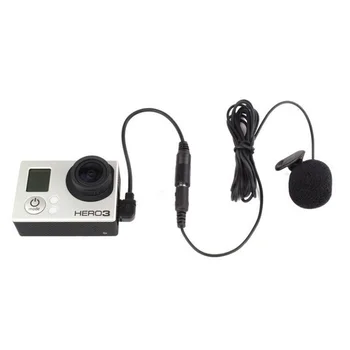 3.5 mm Aktyvų Įrašą Mikrofonas su Mini USB Audio Adapter Mic Laidas Gopro Hero 3 3+ 4 Veiksmų Fotoaparato Priedai Rinkinys