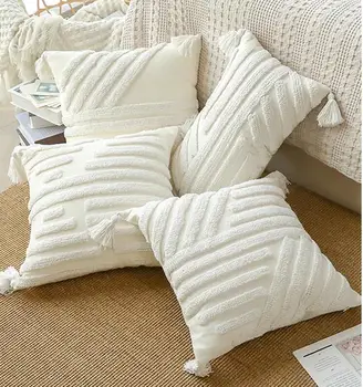 Šiaurės stiliaus užvalkalas, gyvenamasis kambarys su sofa-lova, pagalvėlė apima, pavyzdys kambarys pagalvėlė padengti