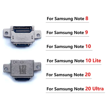 100vnt USB Įkrovimo Jungtį Uosto Samsung Note 20 Ultra 10 Lite 8 9 Micro USB Jungtis Įkrovimo lizdas Jack Plug Remontas Dalis