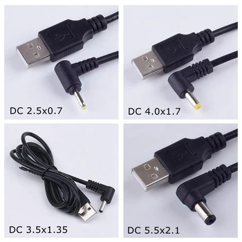 Maitinimo Kabelis, USB DC 4.0 mm x 1,7 mm 2.0x0.6mm 2.5x0.7mm 3.5x1.35mm 5.5x2.1mm 5.5x2.5 1,0 M 2A Paramos 5V Jungtis Įkrovikliui Kabelis